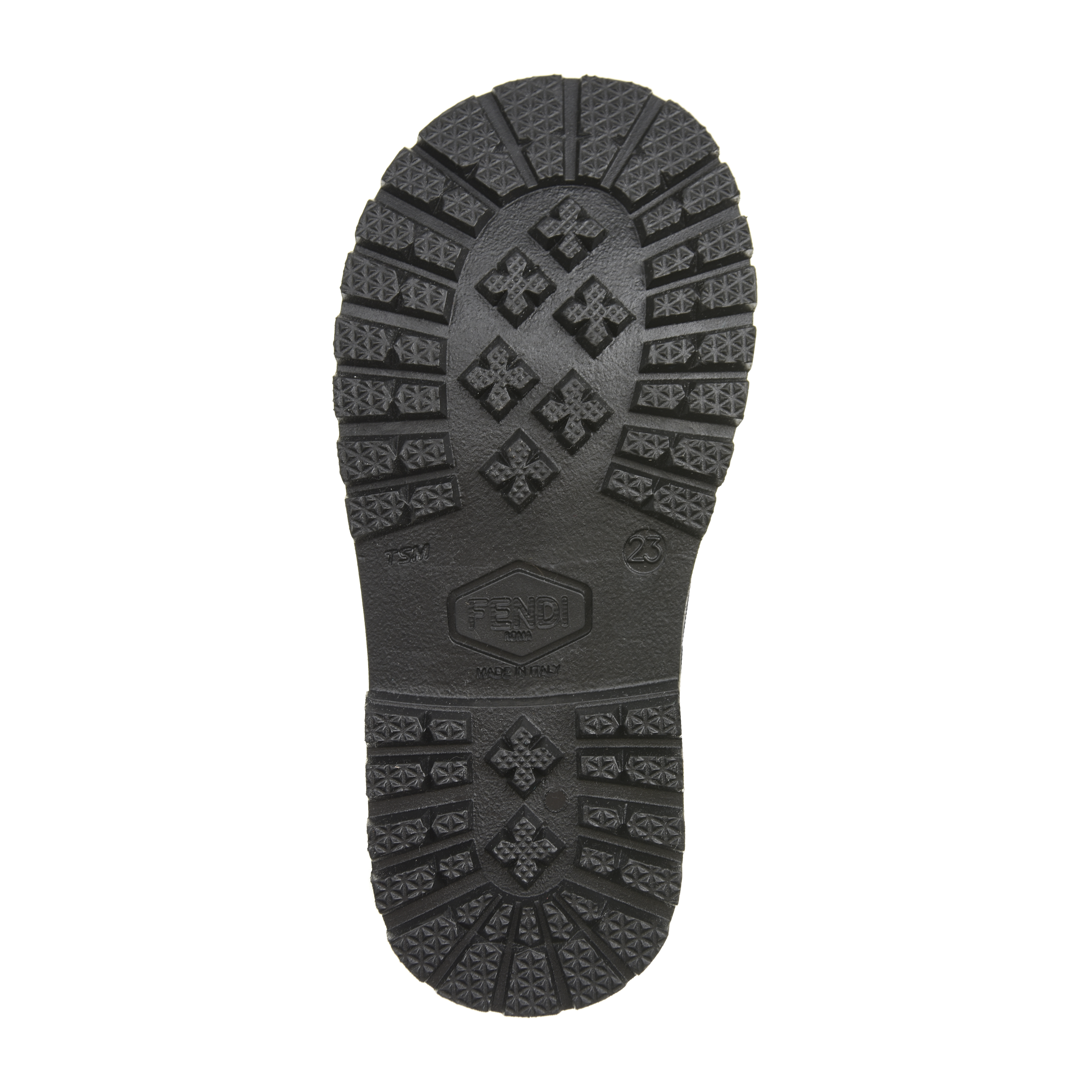 Черне ботинки с коричневой вставкой Fendi детское, размер 20, цвет черный - фото 5