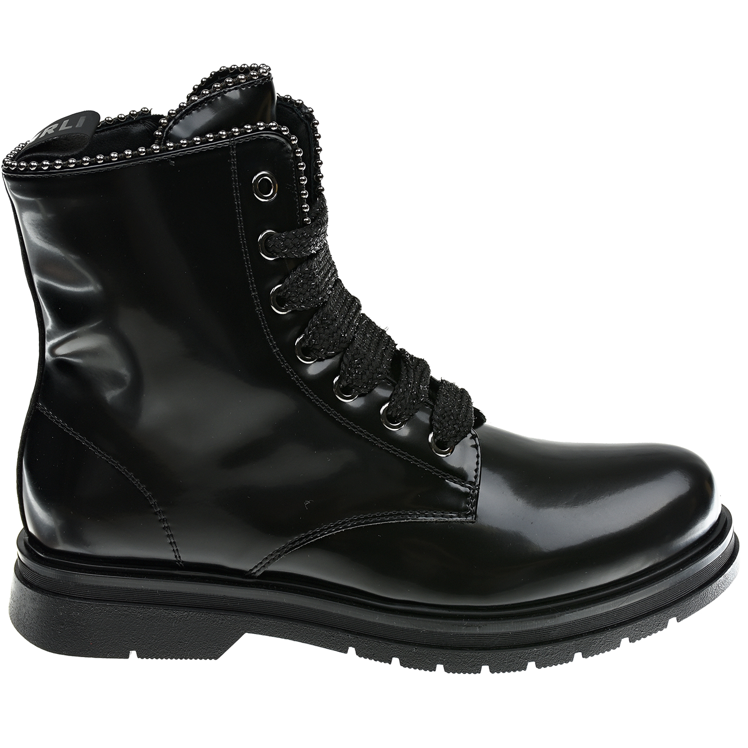 Черные ботинки с декором из бусин Morelli детские, размер 32, цвет черный - фото 2