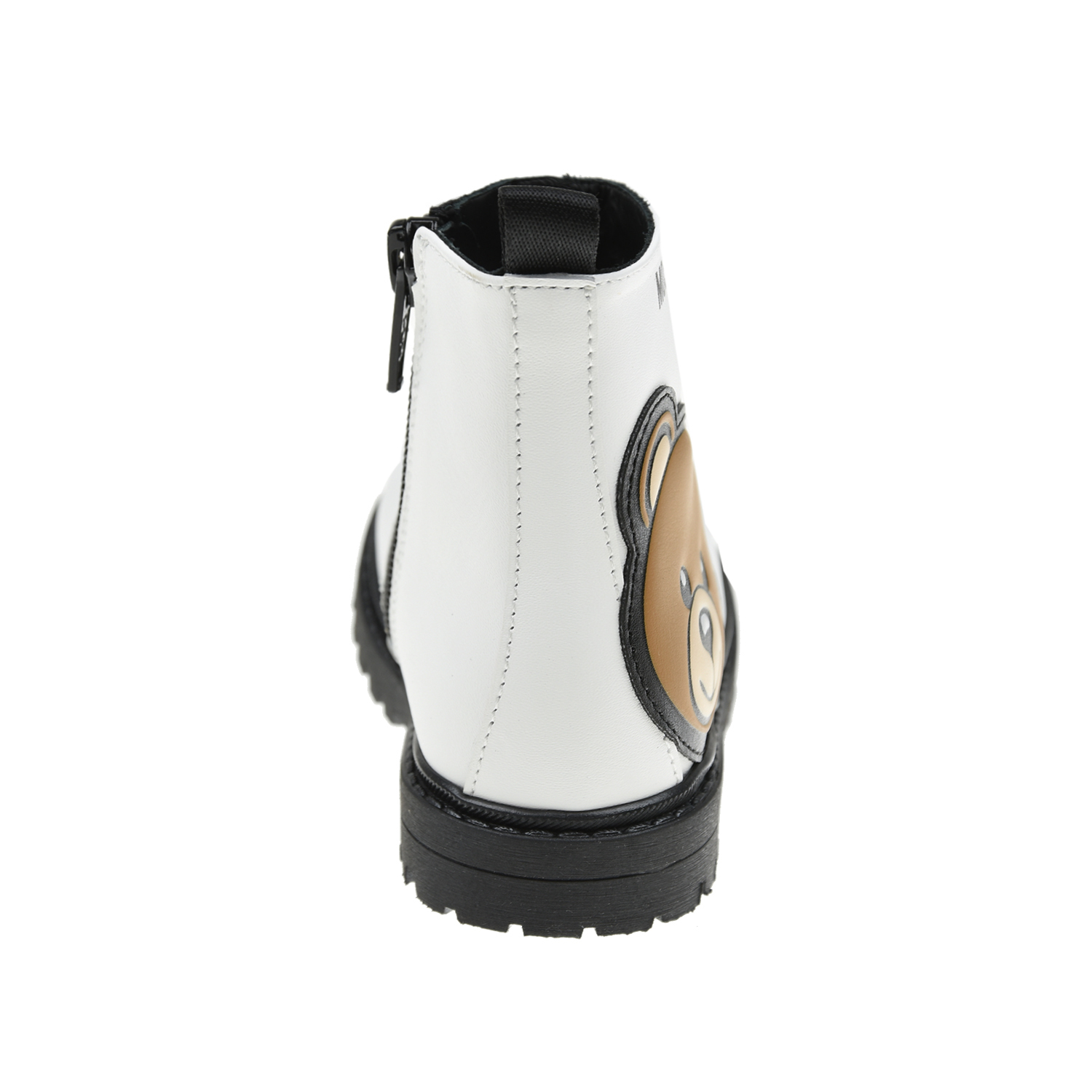 Ботинки с боковой аппликацией Moschino детские, размер 25, цвет белый - фото 3
