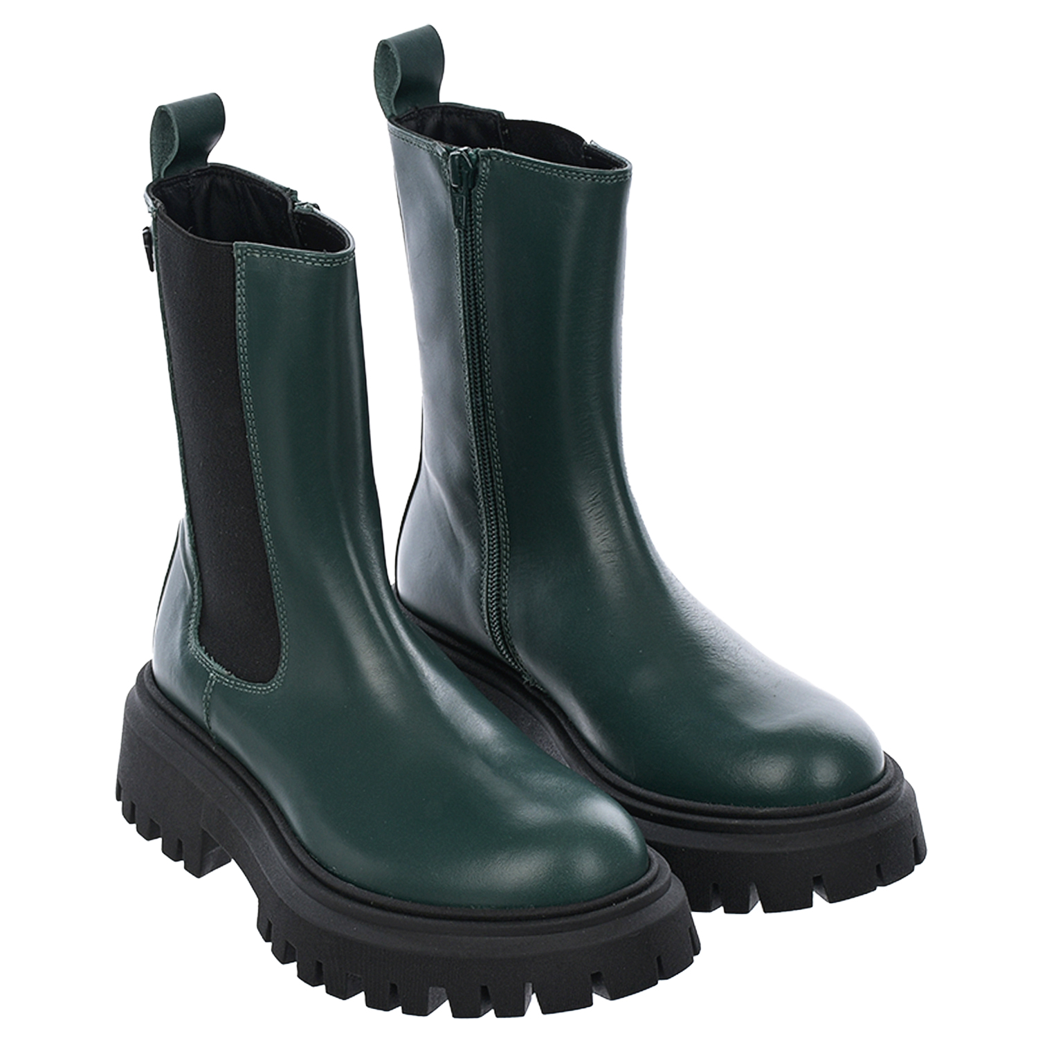 Высокие зеленые ботинки челси Cesare Paciotti детские, размер 36, цвет зеленый - фото 1