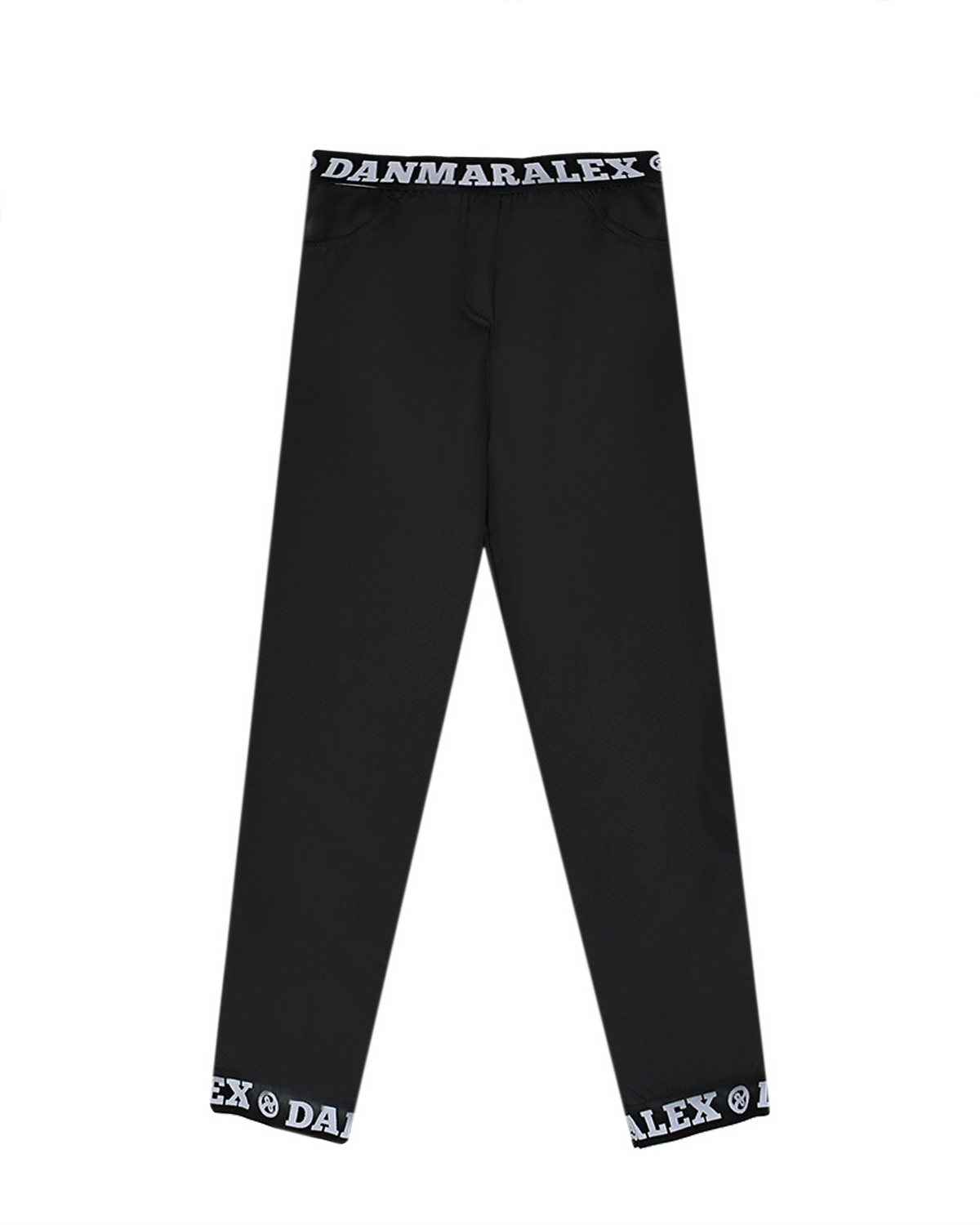Черные болоневые брюки Dan Maralex детские, размер 116, цвет черный