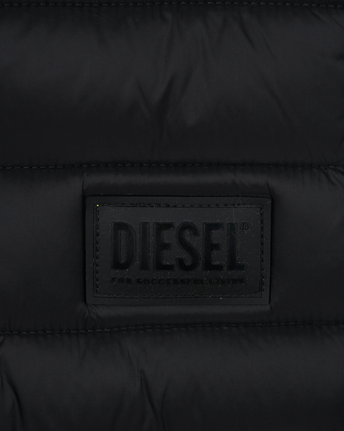 Черный стеганый жилет с капюшоном Diesel детский, размер 128 - фото 4