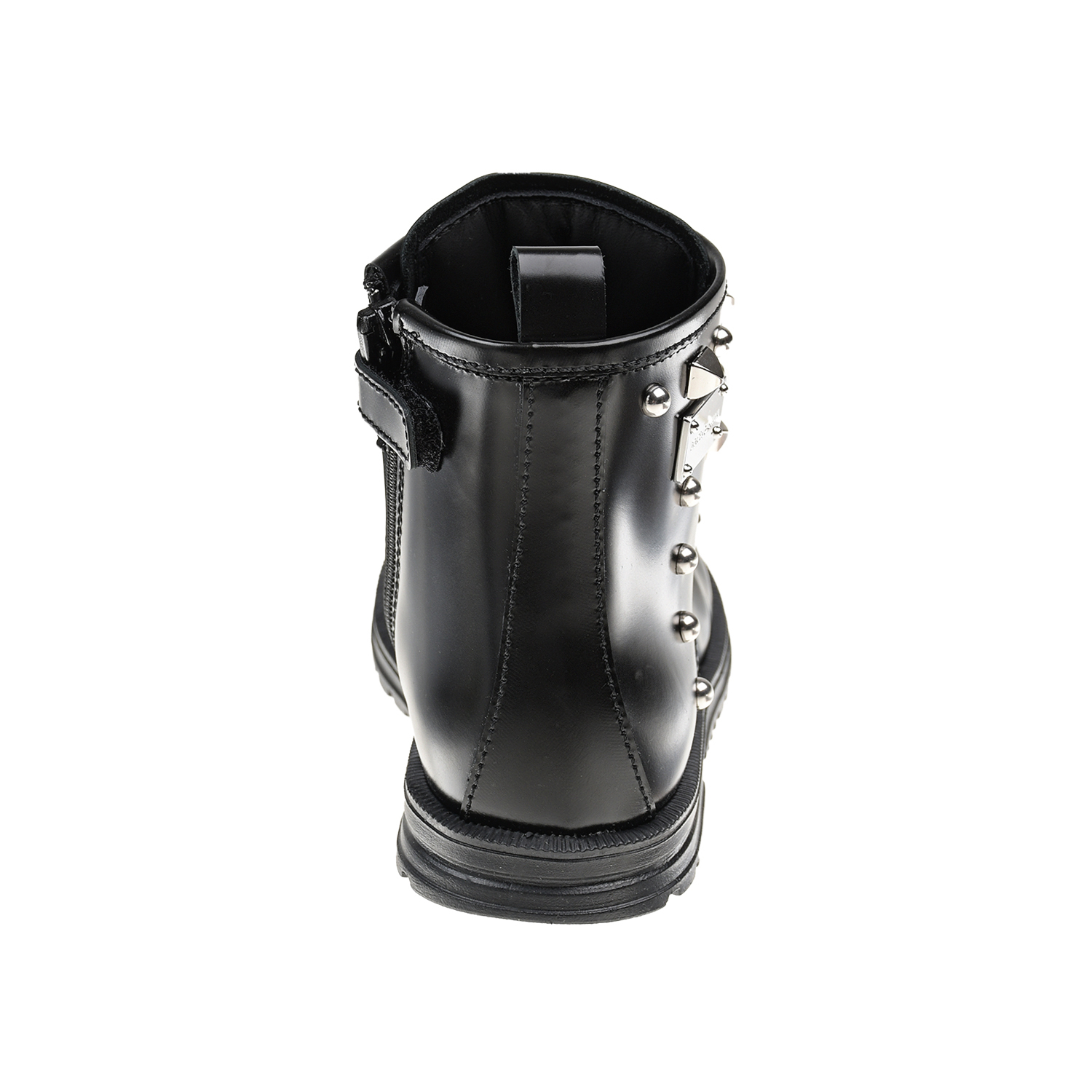 Черные ботинки с заклепками Dolce&Gabbana детские, размер 24, цвет черный - фото 3