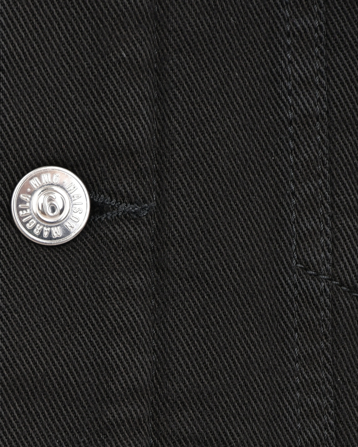 Джинсовая куртка с плюшевым воротником MM6 Maison Margiela детская, размер 140, цвет черный - фото 3