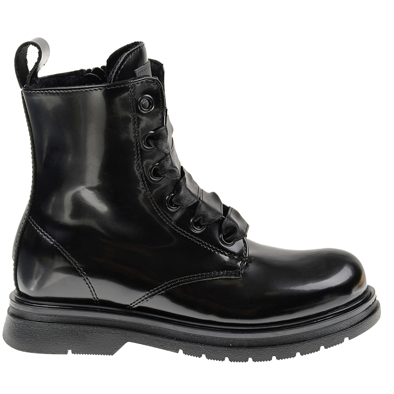 Высокие черные лаковые ботинки Morelli детские, размер 28, цвет черный - фото 2