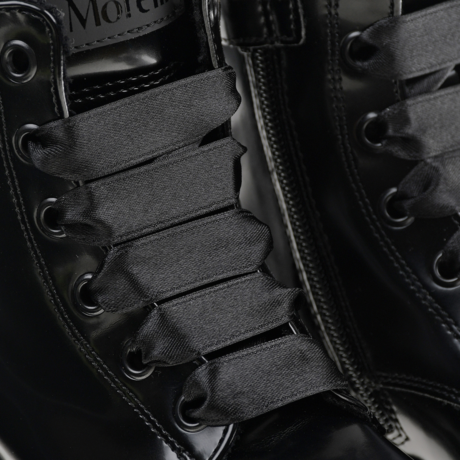 Высокие черные лаковые ботинки Morelli детские, размер 28, цвет черный - фото 6