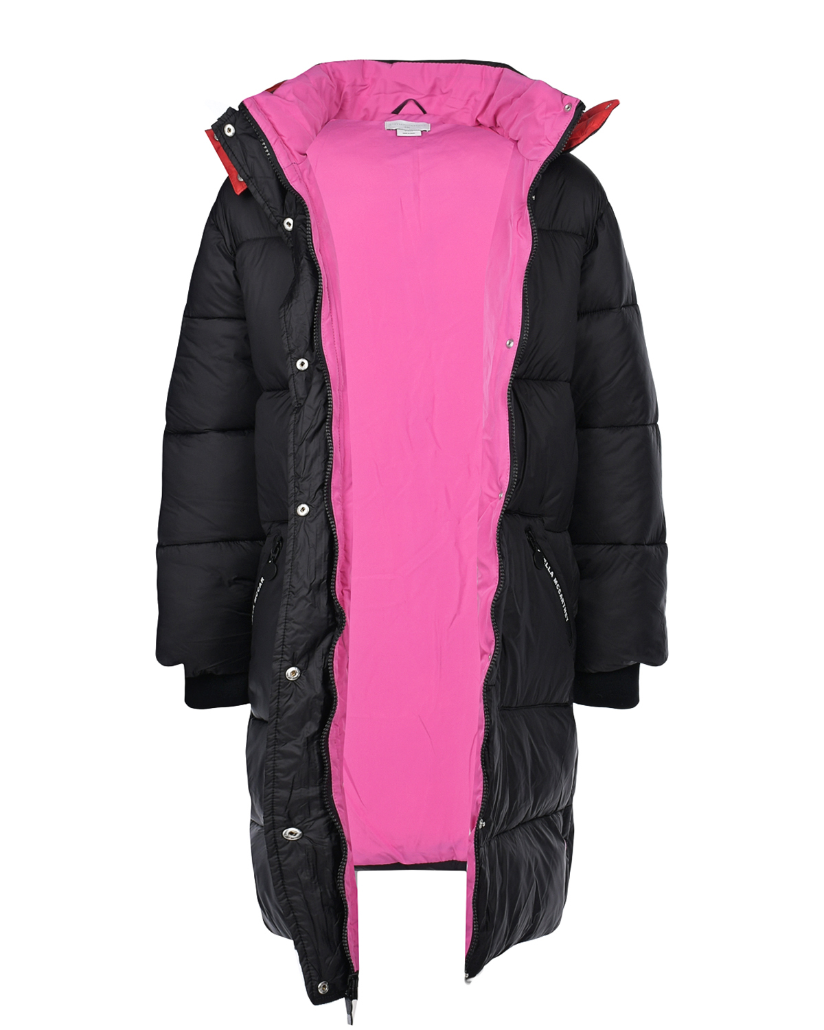 Черное стеганое пальто с капюшоном Stella McCartney детское, размер 140, цвет черный - фото 3