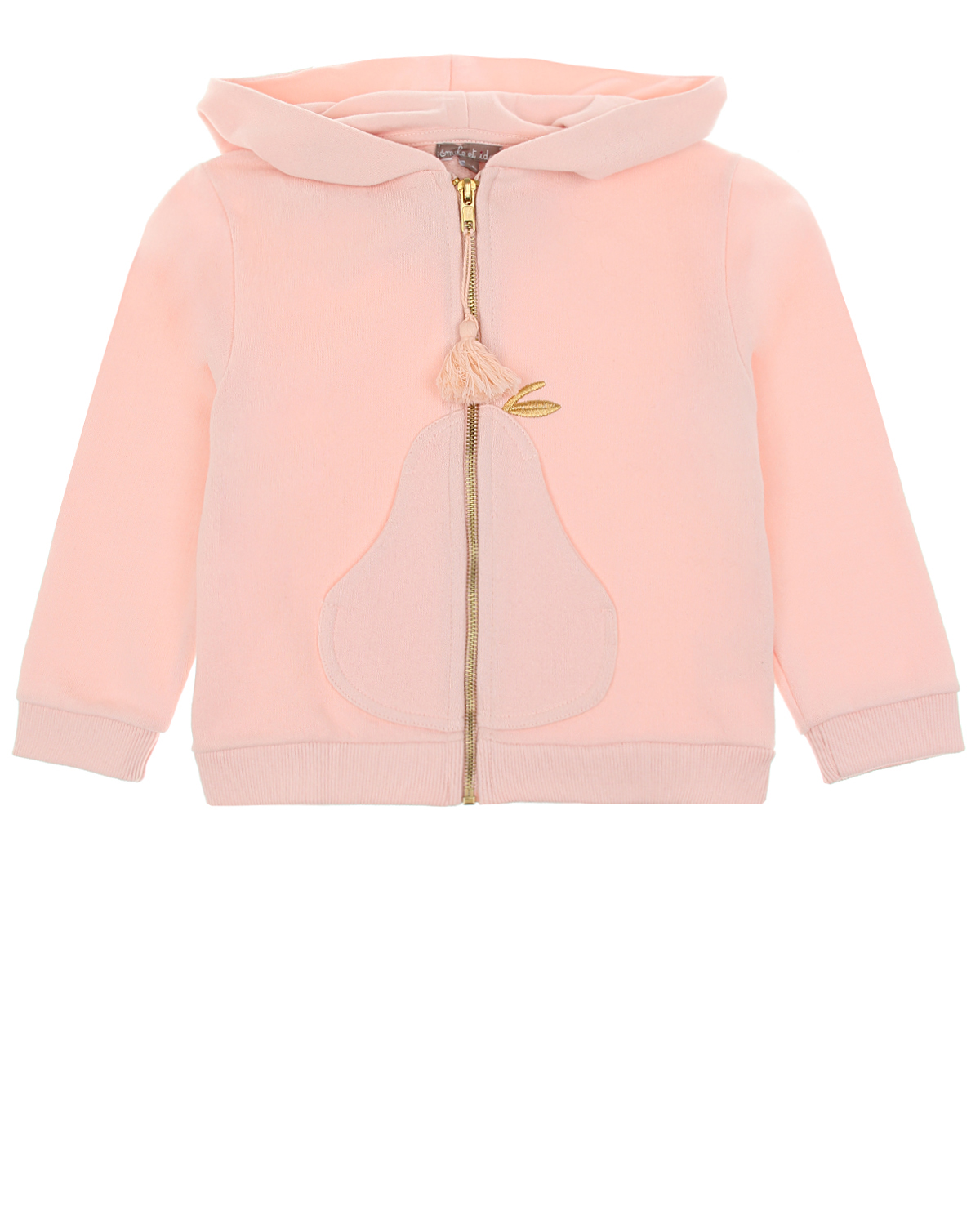 Розовая спортивная куртка с капюшоном Emile et Ida детская, размер 80, цвет нет цвета - фото 1