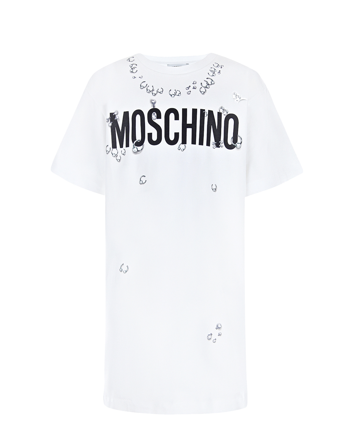 

Платье прямого кроя с короткими рукавами Moschino детское, Белый, Платье прямого кроя с короткими рукавами Moschino детское