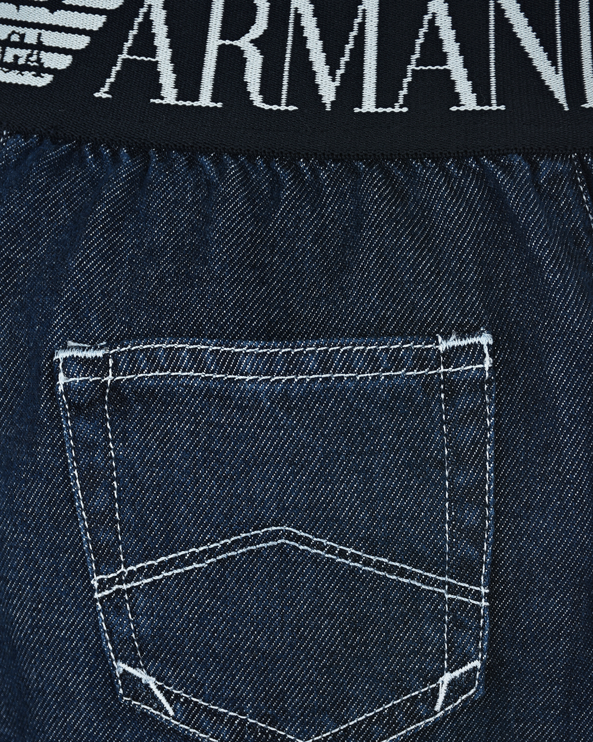 Джинсовая юбка Emporio Armani детская, размер 152, цвет синий - фото 4