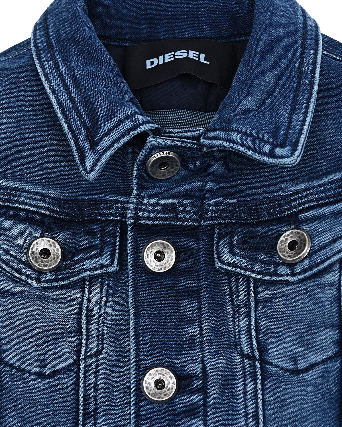 Джинсовая куртка с эффектом потертости Diesel детская - фото 3