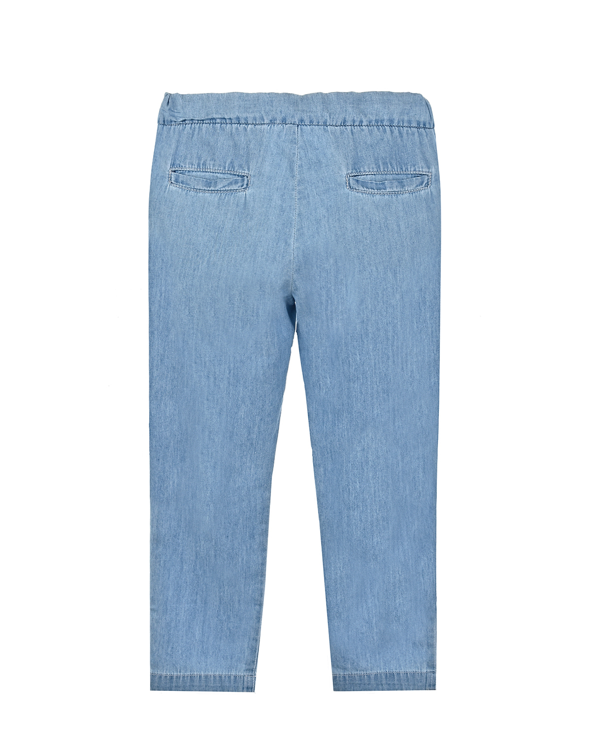 Джинсовые брюки с поясом на резинке Emile et Ida детские, размер 80, цвет голубой - фото 2