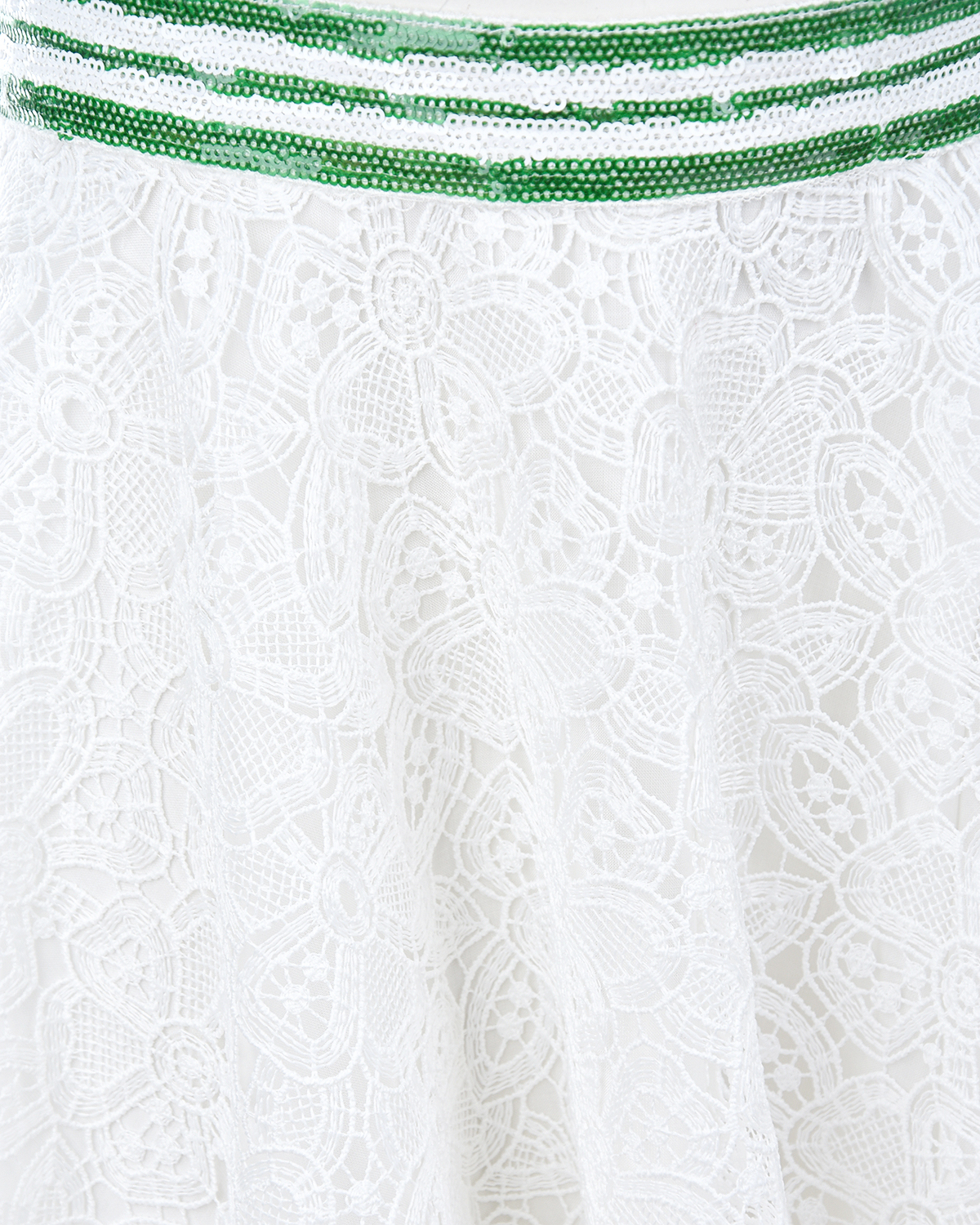 Кружевная юбка с поясом в полоску Ermanno Scervino детская - фото 3