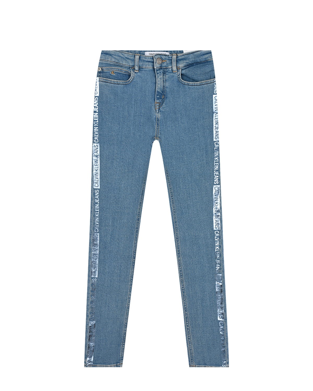 Голубые джинсы skinny fit Calvin Klein детские - фото 1