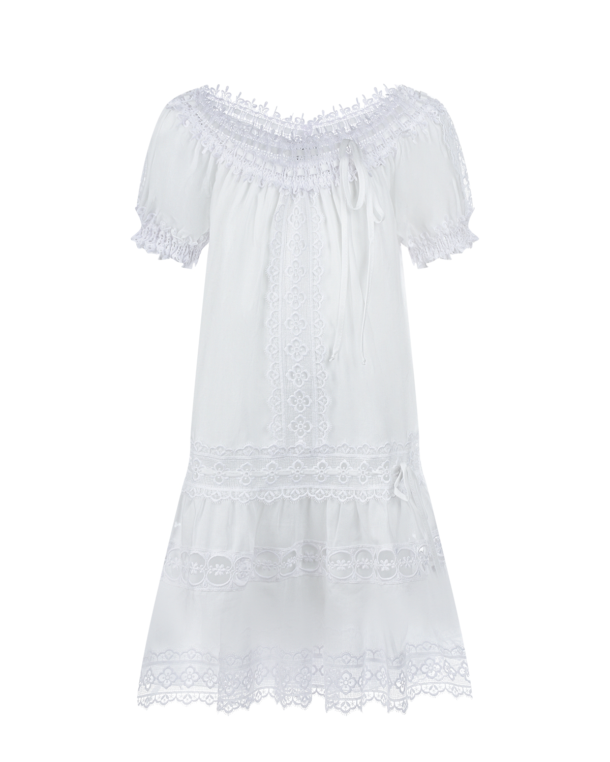 Белое платье с кружевом Charo Ruiz детское - фото 1