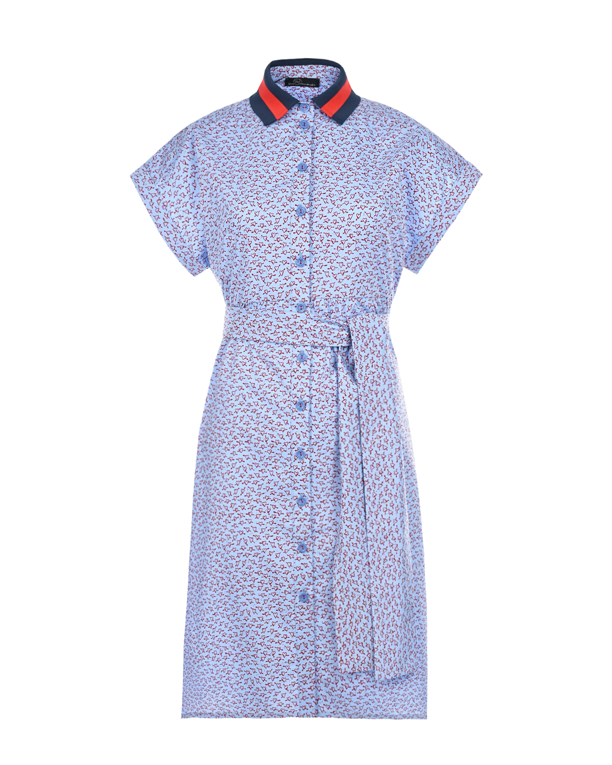 Голубое платье с отложным воротником для беременных Dan Maralex, размер 42, цвет нет цвета