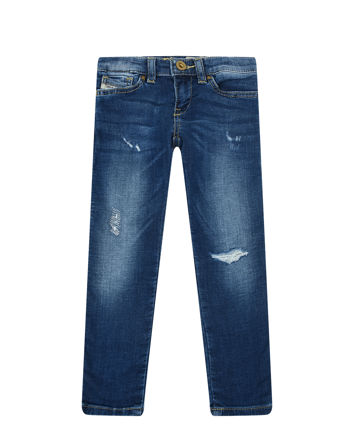 Голубые джинсы с разрезами Diesel детские - фото 1