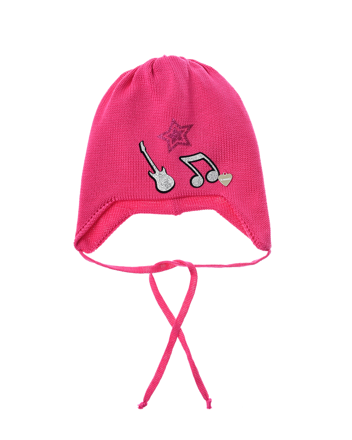 Розовая шапка с серебристым декором Il Trenino детская, размер 53, цвет нет цвета - фото 1
