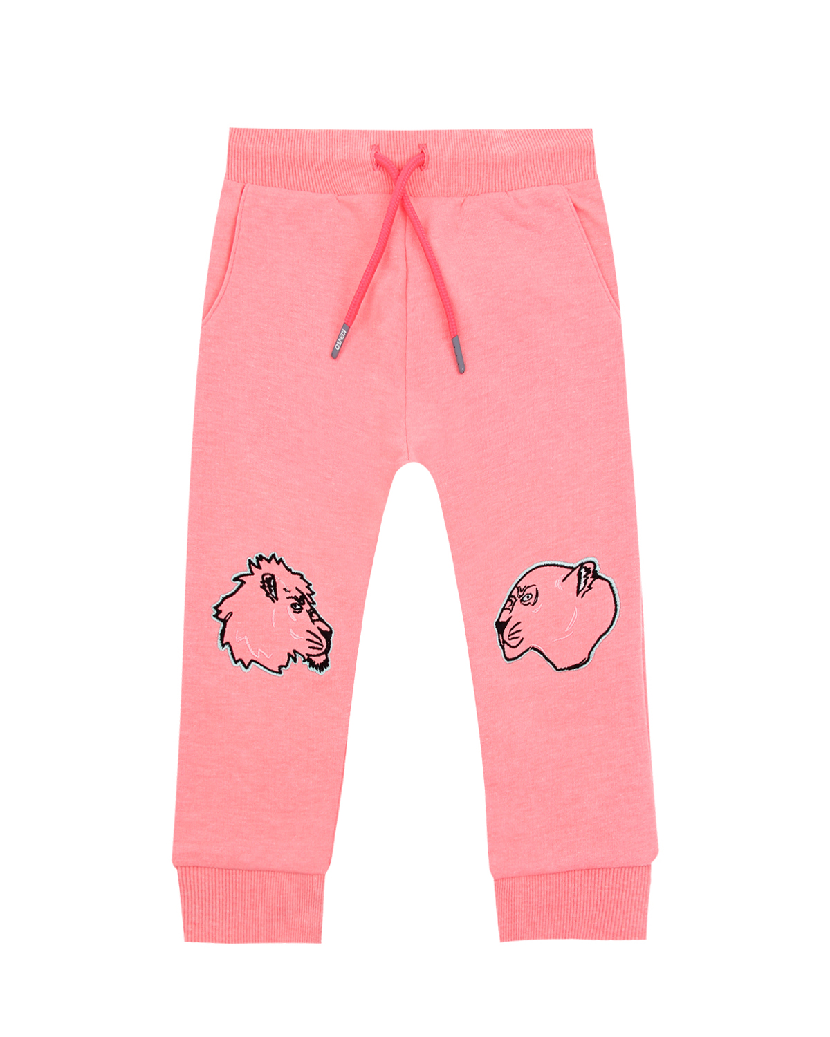 Розовые спортивные брюки с вышивкой KENZO детские, размер 86, цвет розовый - фото 1