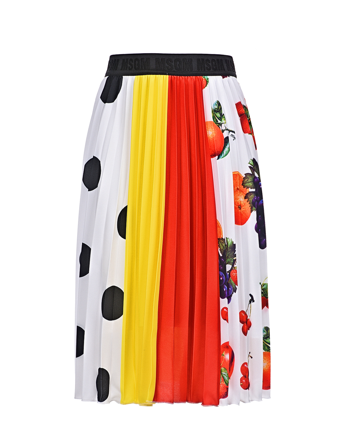 Плиссированная юбка с принтом MSGM детская, размер 140, цвет мультиколор - фото 1