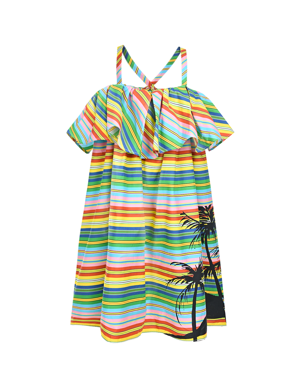 Платье в разноцветную полоску MSGM детское, размер 164 - фото 1