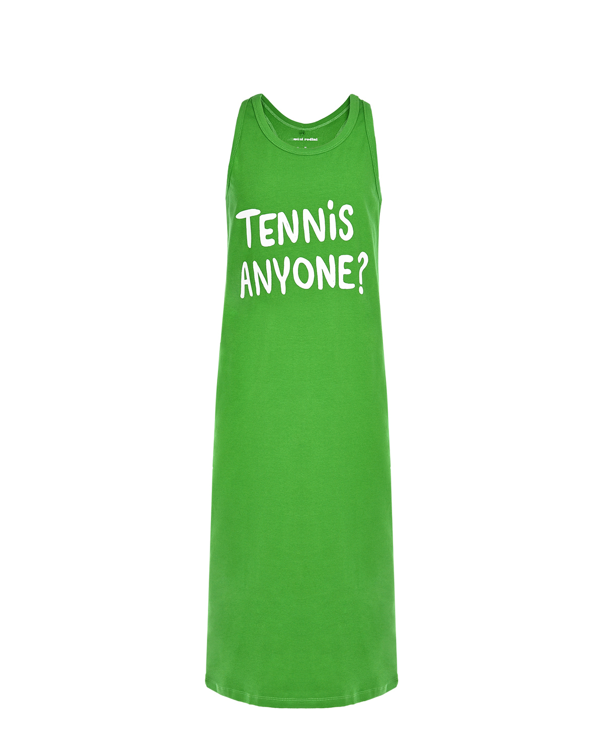 Зеленый сарафан с надписью "Tennis anyone" Mini Rodini детский, размер 116 - фото 1