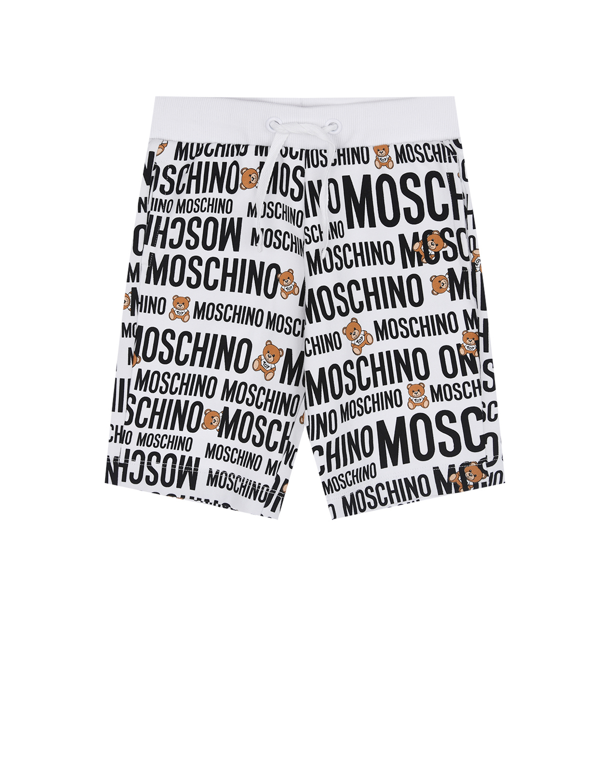 

Трикотажные бермуды с логотипом Moschino, Белый, Трикотажные бермуды с логотипом Moschino