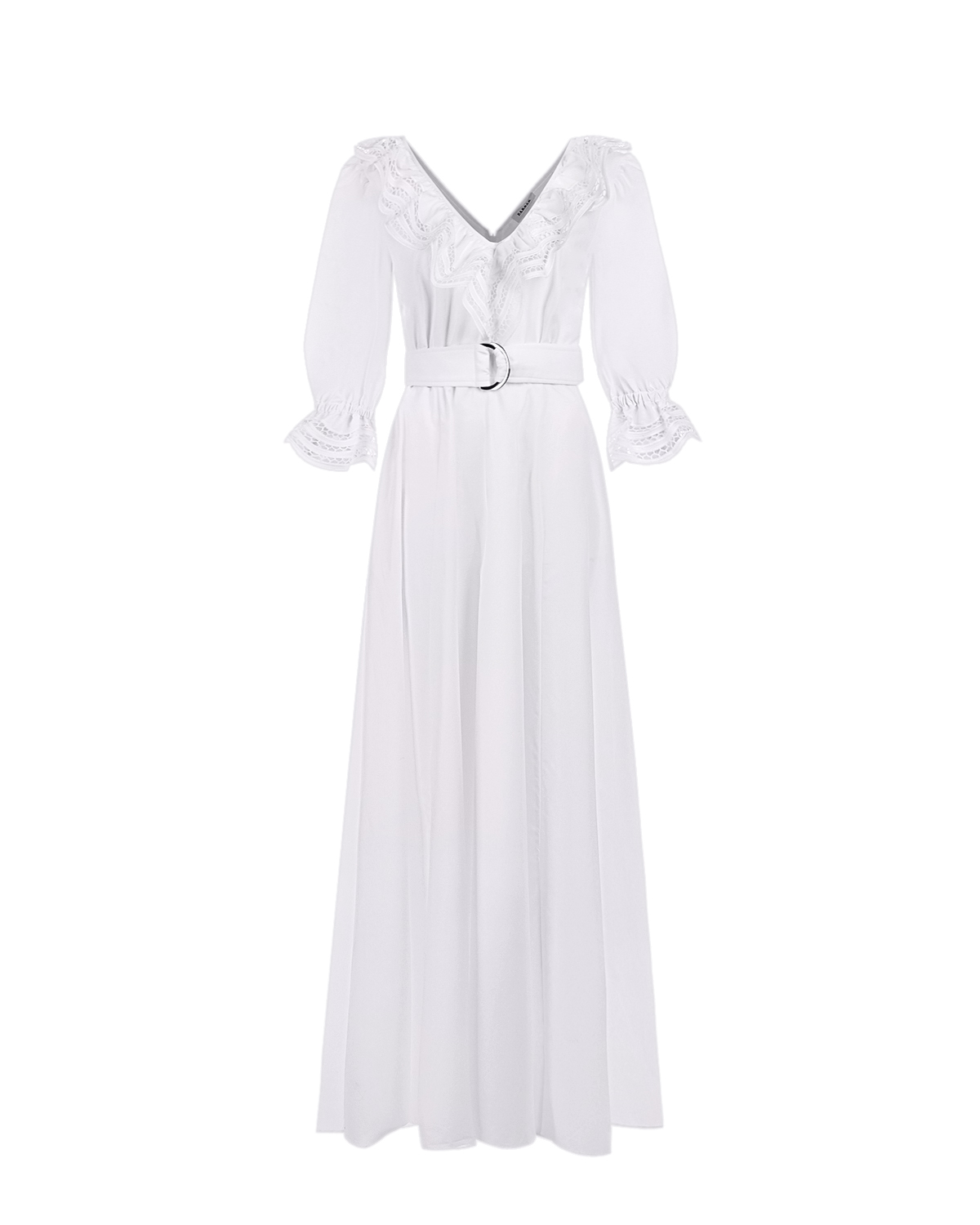 Белое платье с воланами Parosh, размер 38, цвет белый - фото 1