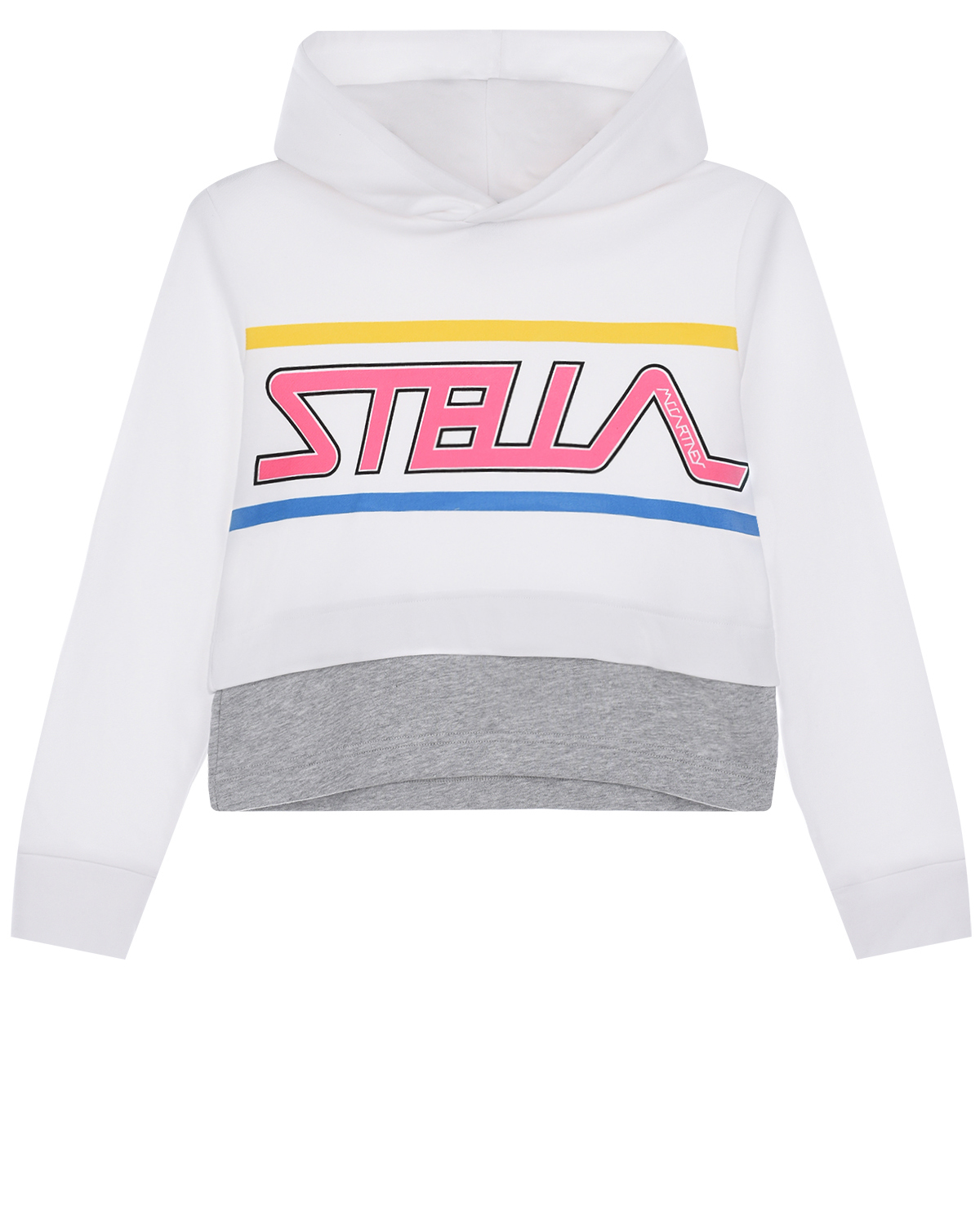 Белая толстовка-худи с логотипом Stella McCartney детская - фото 1