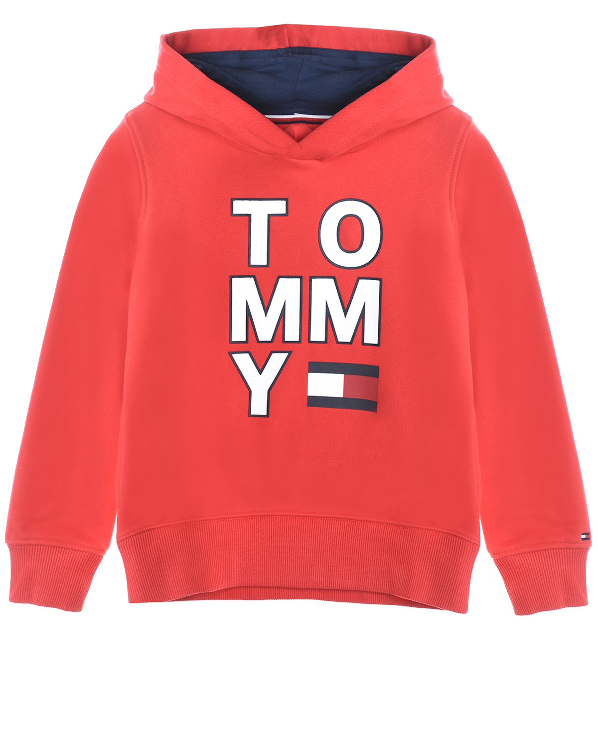 Красная толстовка-худи с логотипом Tommy Hilfiger детская - фото 1