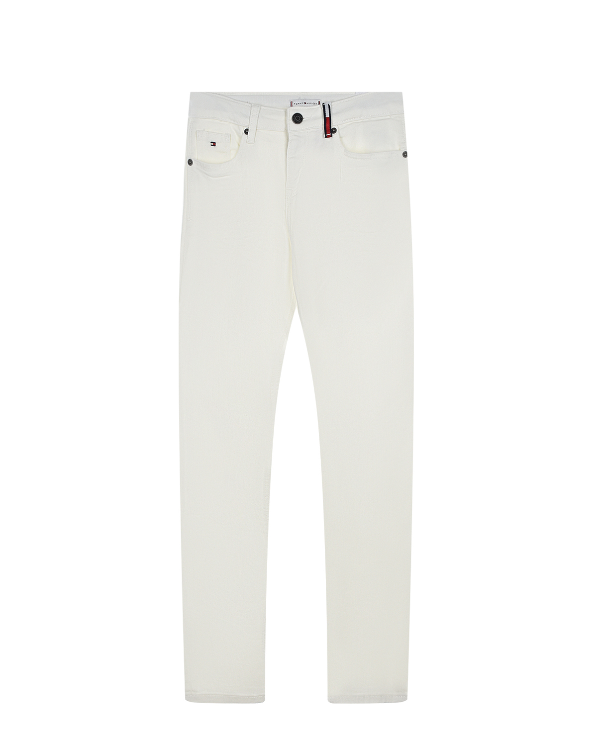 Белые джинсы skinny fit Tommy Hilfiger детские - фото 1