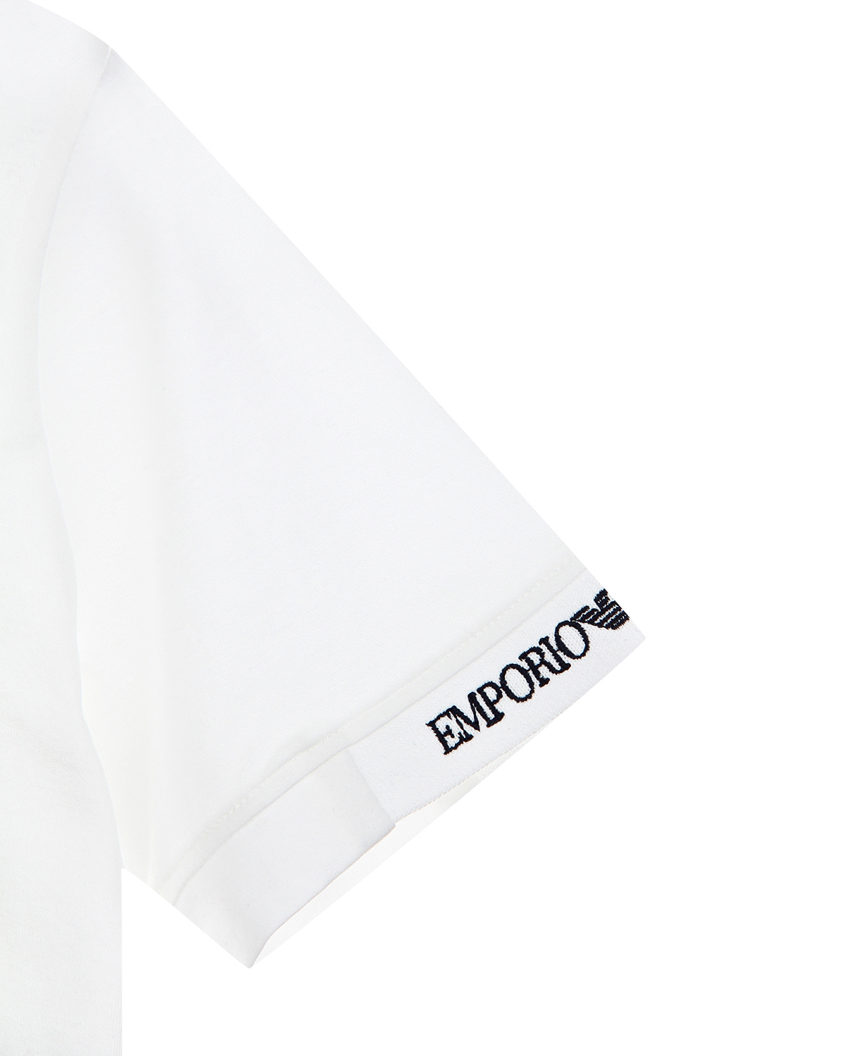Белая базовая футболка-поло Emporio Armani детская - фото 3