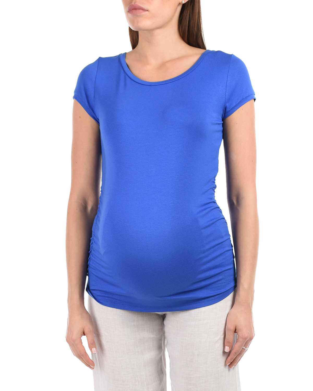 Синяя футболка для беременных Attesa - фото 5