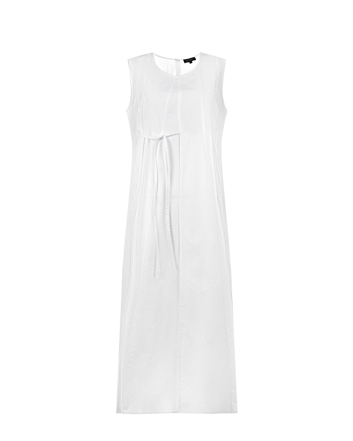 Белое платье для беременных без рукавов Attesa, размер 40, цвет белый