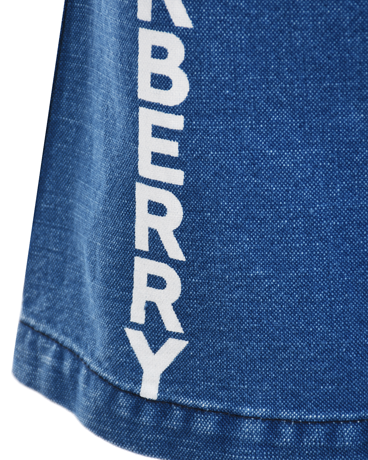 Джинсовая юбка с логотипом Burberry детская, размер 116, цвет синий - фото 5