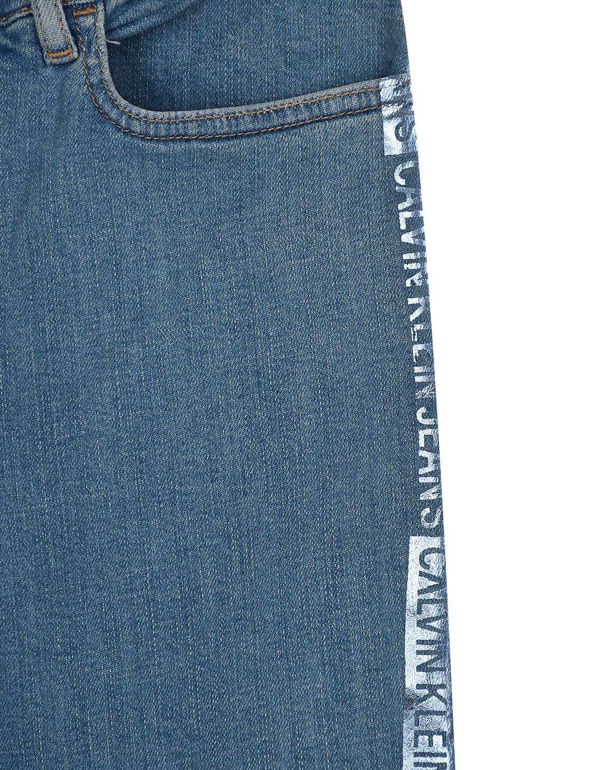 Голубые джинсы skinny fit Calvin Klein детские - фото 3