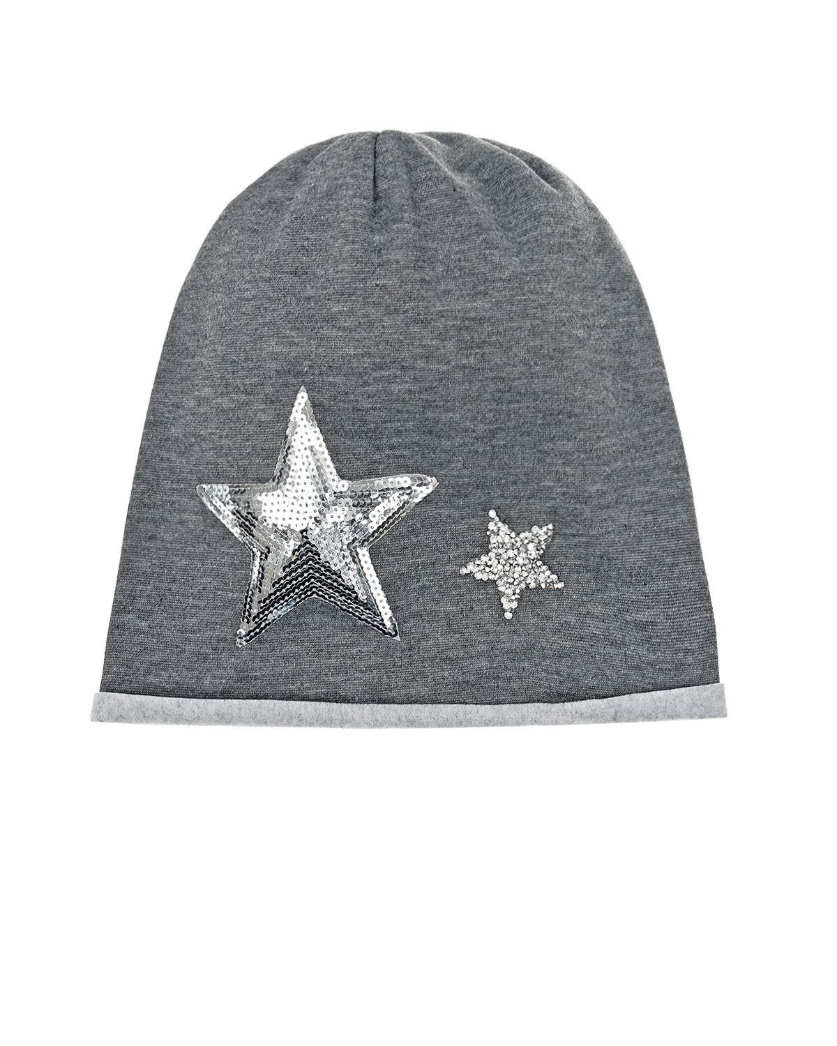 Серая шапка с декором в виде звездочек Catya детская, размер 51, цвет серый - фото 1