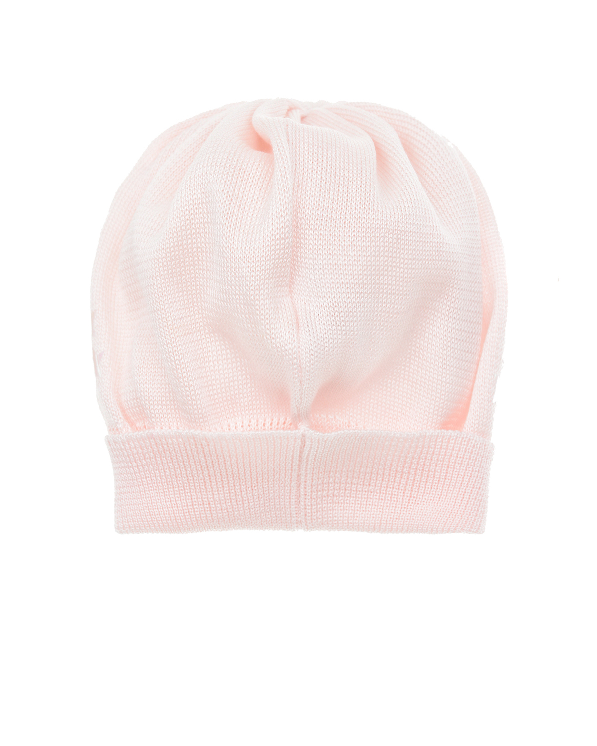 Розовая шапка из хлопка с перламутровыми звездами Catya детская - фото 2