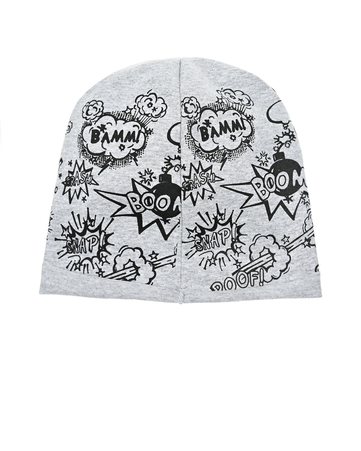 Трикотажная шапка с надписями Catya детская, размер 53, цвет серый - фото 2