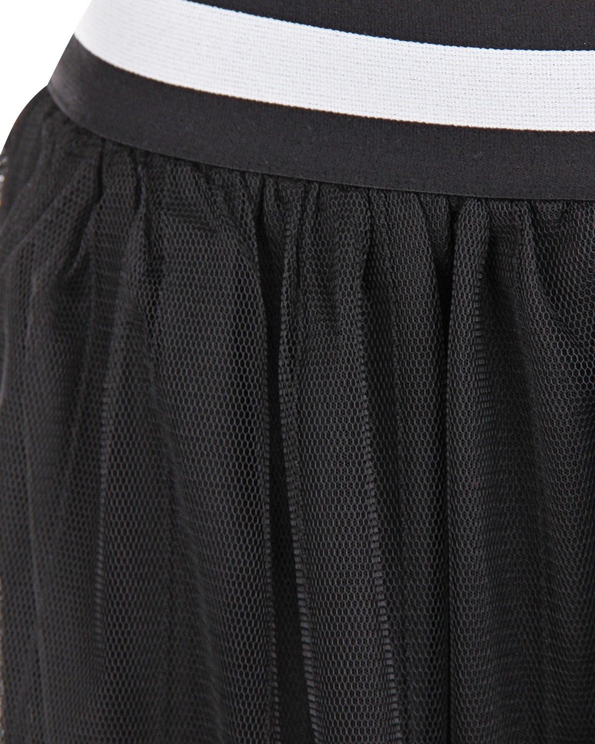 Черная полупрозрачная юбка с логотипом DKNY детская - фото 5