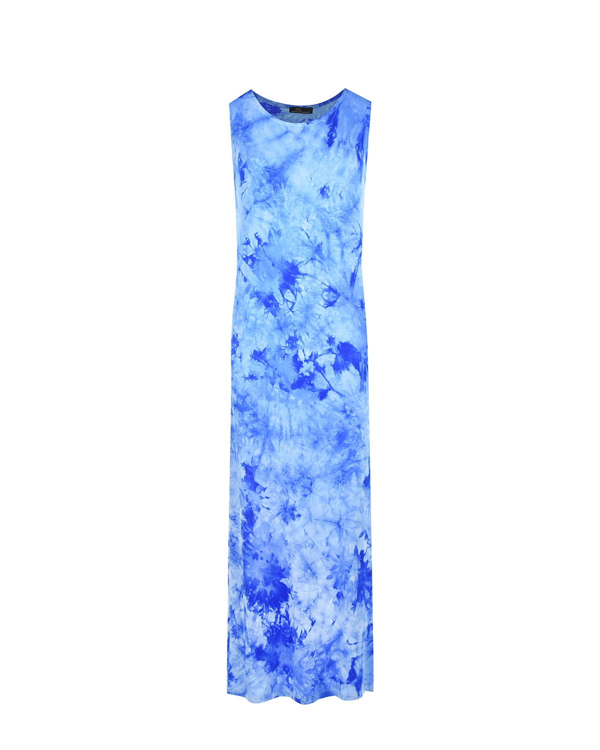 Синее платье с принтом тай-дай Dan Maralex, размер 46, цвет нет цвета