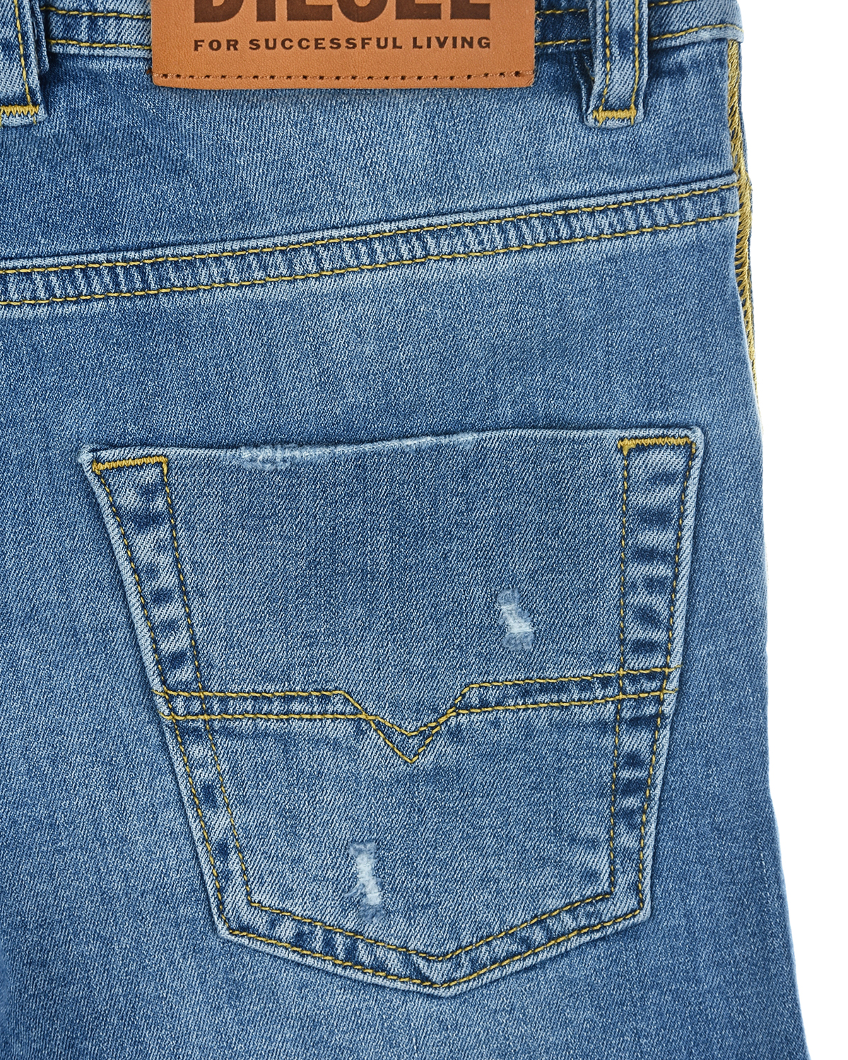 Голубые джинсовые шорты Diesel детские - фото 4