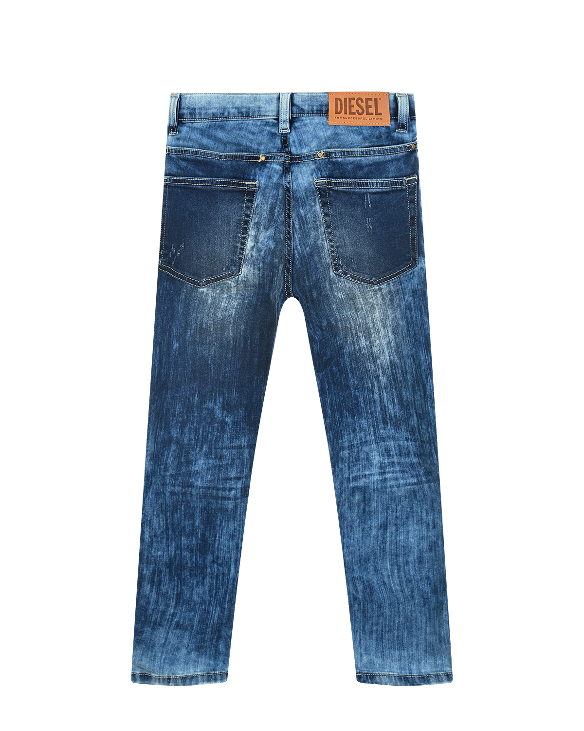 Выбеленные джинсы с разрезами Diesel детские - фото 2