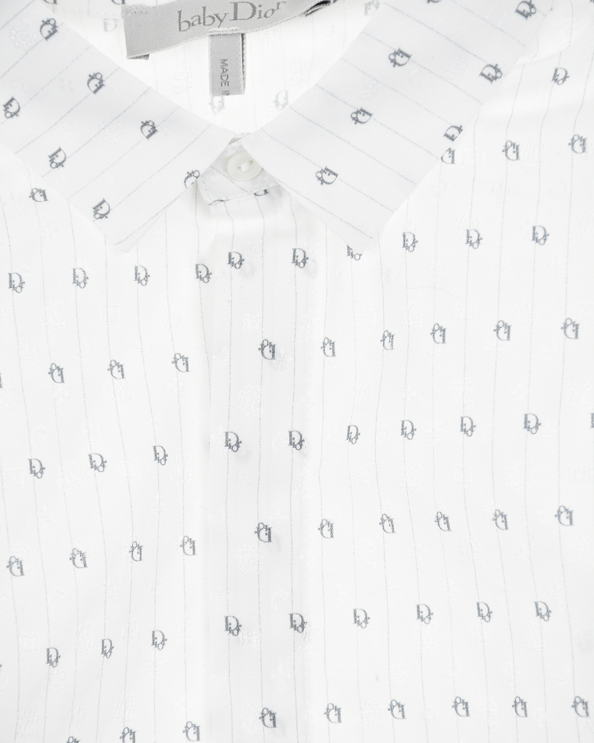 Белая рубашка в тонкую полоску Dior детская - фото 3