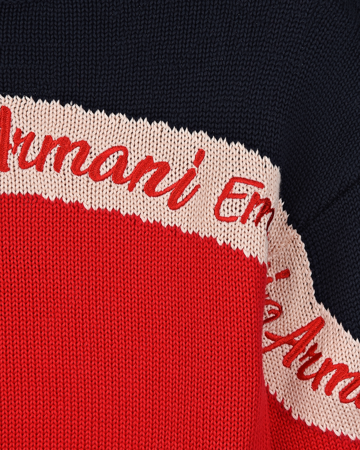 Хлопковый свитер colorblock Emporio Armani детский - фото 4