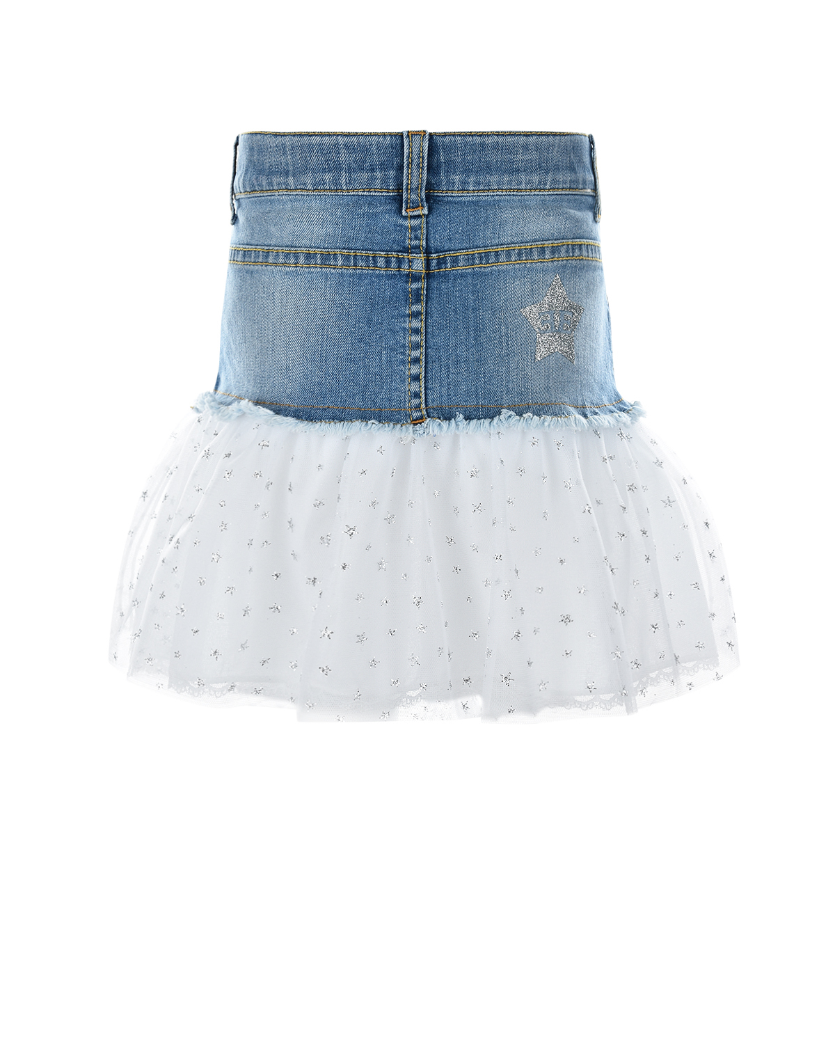Джинсовая юбка с многослойной оборкой Ermanno Scervino детская - фото 2