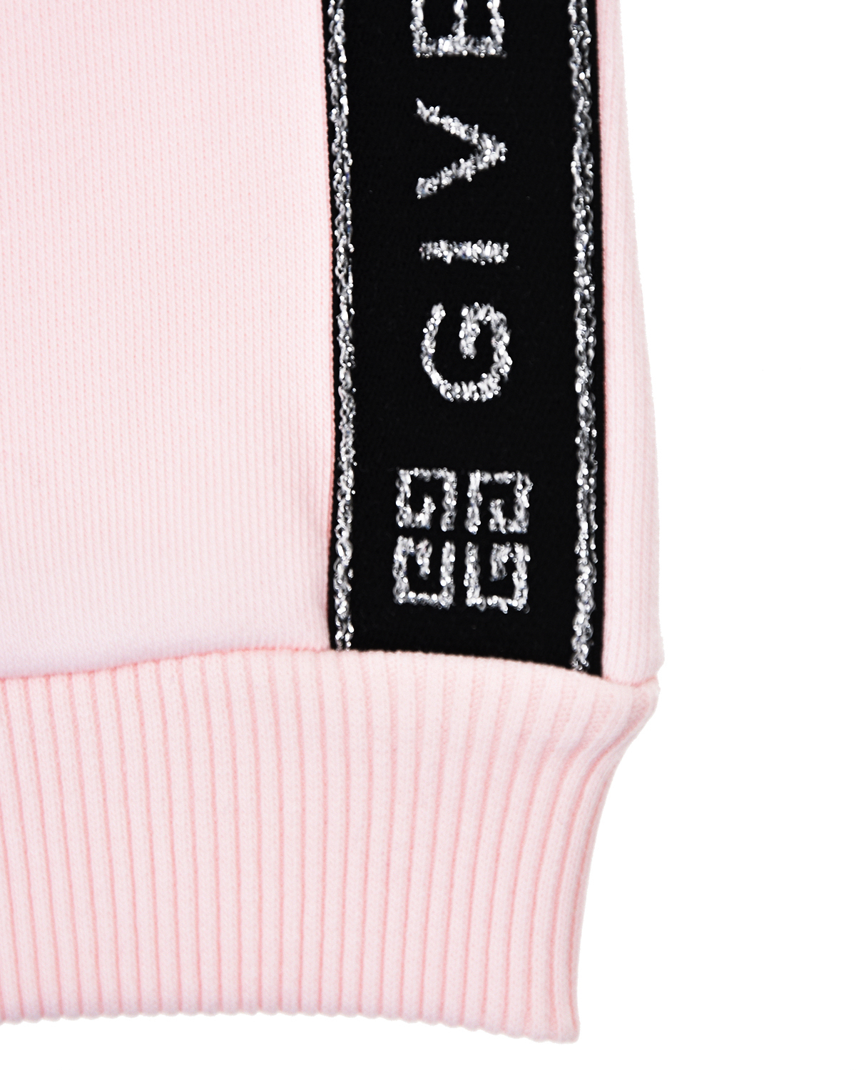 Розовые спортивные брюки с черными лампасами Givenchy детские - фото 3