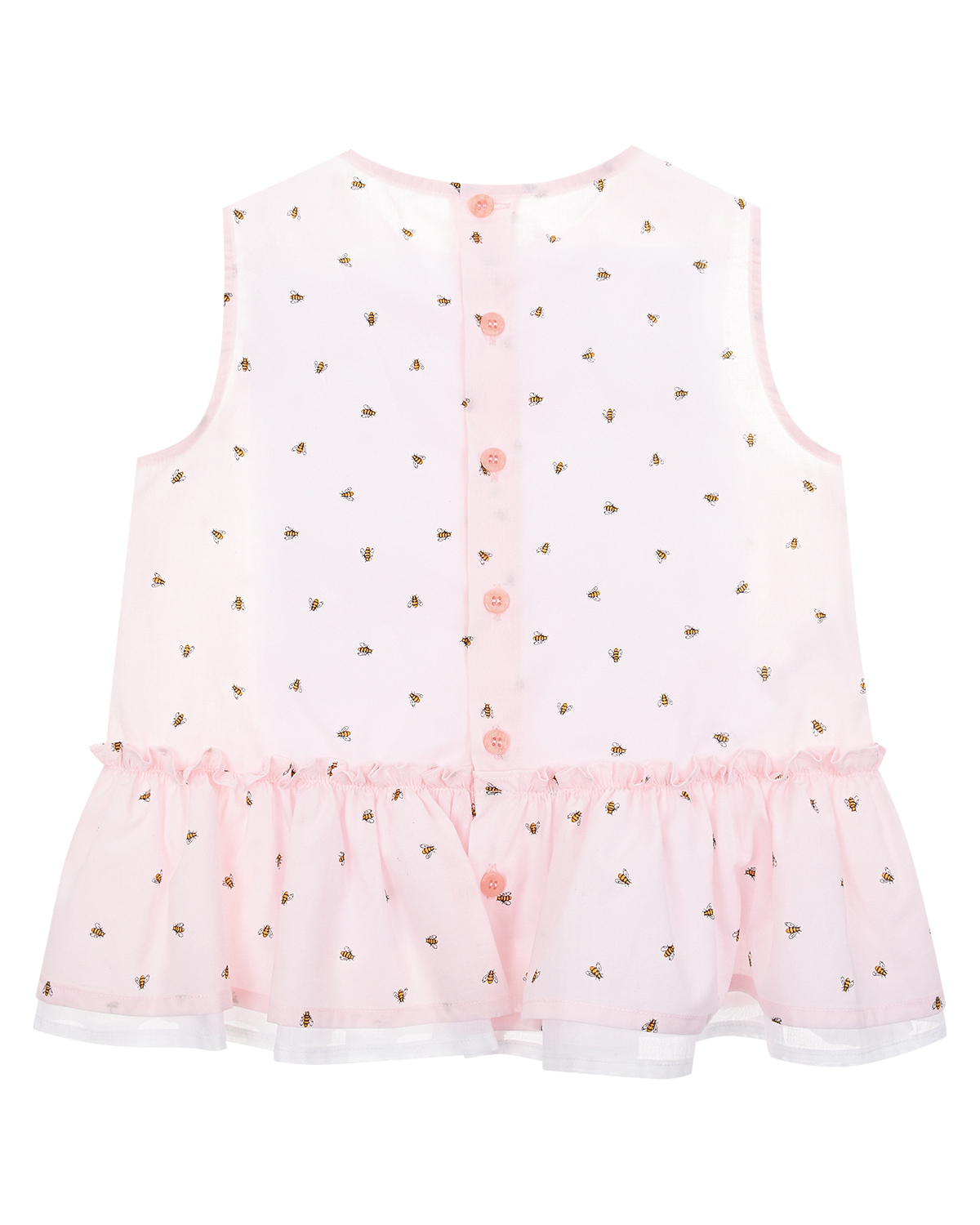 Розовое платье с принтом "пчелы" IL Gufo детское - фото 2