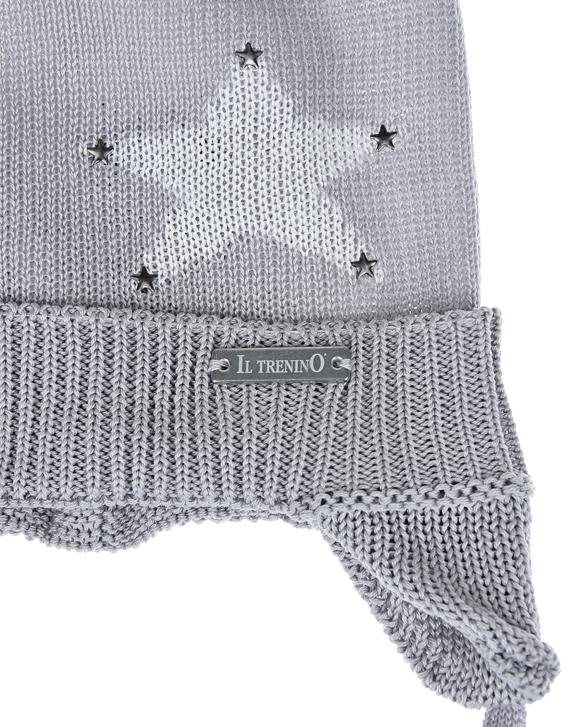Серая шапка со звездой Il Trenino детская, размер 49, цвет нет цвета - фото 3