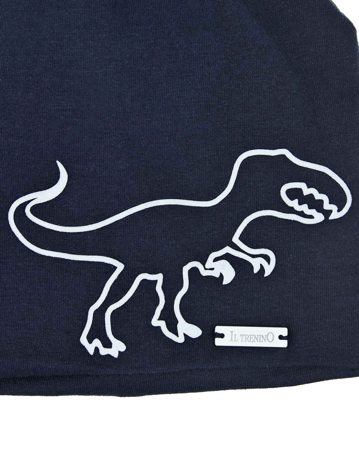 Темно-синяя шапка с принтом "динозавр" Il Trenino детское, размер 48/50, цвет нет цвета - фото 3